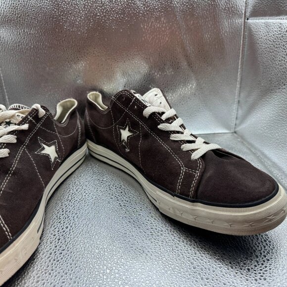 Size M13 W15 Converse One Star Ox Unisex Brown Low Top Athletic Sneaker - Picture 4 of 11